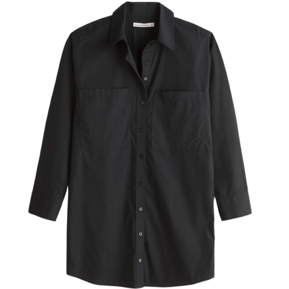 Abercrombie & Fitch Relaxed Poplin Shirt Dress